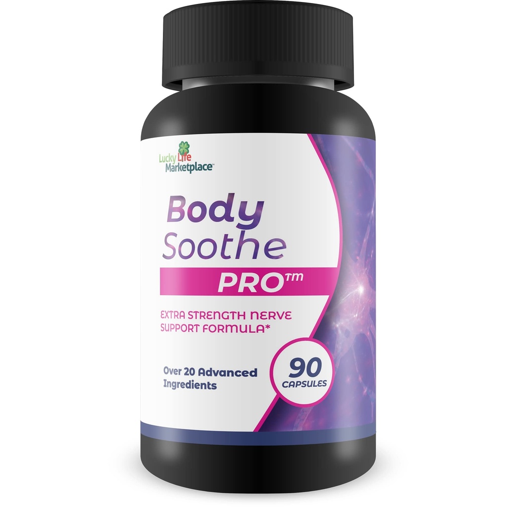 Body Soothe Pro - neuropaatia Närvivalem ekstra tugevus - looduslik taimse närvi toetus neuropaatiale, paranenud vereringele ja vähenenud oksüdatiivsele stressile - boonus antioksüdantide abi
