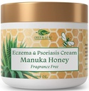 Rohelised lehed Looduslikud Manuka mesi ekseem Kreem Niisutav Lotion Fragrance tasuta psoriaasi leevendamiseks - sügelev, kuiv naha salv - Nahka rahustav niisutaja - Keha ja näo kreem - Lapsed ja täiskasvanud 4oz
