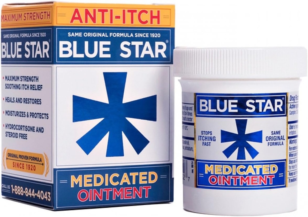 Blue Star Medicated Anti-Itch salv, 2oz per Pack (2 Pack)