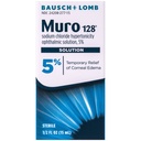 Muro 128 lahus, sarvkesta turse ajutine leevendamine, silmahooldus, naatriumkloriidi hüpertoonilisus Oftalmoloogiline lahus 5%, 0,5 Fl. Oz
