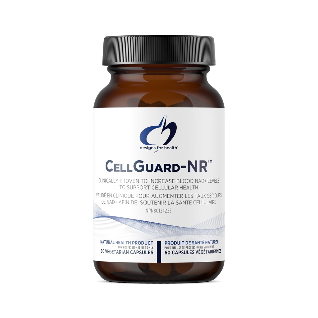 Designs for Health CellGuard-NR - NAD + Supplement - Nicotinamide Riboside Chloride koos Resveratrooli + Pterostilbene toetada rakkude parandamine ja tervislik vananemine (60 Vegan Kapslid)