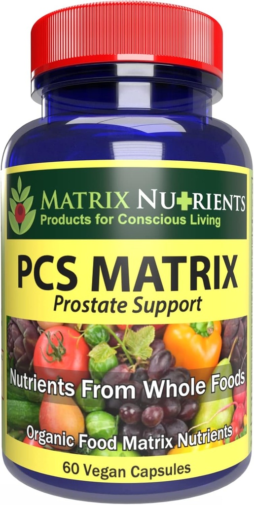 PCS Matrix - madalam PSA tase terve eesnäärme jaoks - 100% looduslikud koostisosad: Saw Palmetto, Rabdosia, Scute, Plantago Focium, Chrysantaomum, Ganoderma, Lotus Seed - Vegan Kapslid (60ct)