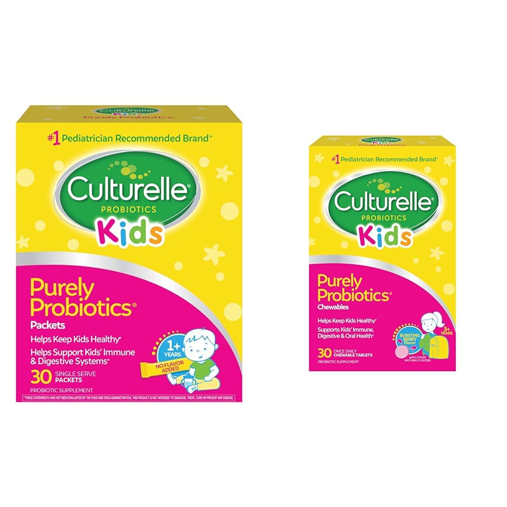 Kultuur Lapsed Päevane probiootiline täiendus ja lastele näritav igapäevane probiootikum lastele, vanuses 3+, 30 Count