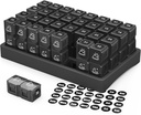 ZIKEE 30 Day Pill Organizer Monthly, Portable One Month Pill Box Cases with 32 Twice a Day AM PM Compartments for Vitamins, Fish Oil, Supplements and Medications（Black