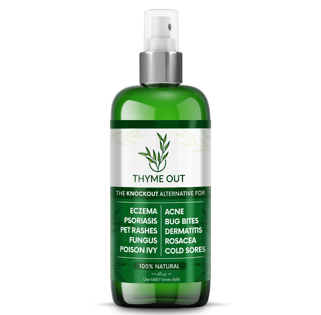 Kõik looduslikud ekseemiravi - psoriaasravi - kõik-ühes lahendus akne, dermatiidi, Rosacea, külma haavandid, Bites, Mürgi Ivy - Anti-Itch Spray sügeleva naha leevendamiseks 4oz