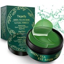 Tiepetly Under Eye Masks kollageeniga, roheline tee silmade plaastrid tumedate ringide ja turse, hüdratatsioon, Anti kortsus, 60 tk