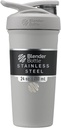 BlenderBottle Sport Isoleeritud roostevabast terasest raputuspudel traadi viskiga, 24-Ounce, Grey - proteiini raputamine ja hüdraat sportlastele ja fitness-entusiastidele, lihtne segamine, hoiab joogid külmad, lukustatavad Lid