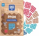 NATPAT Magic Patch Itch Relief Stickers - Insect Bite Patch for Mosquitos, Ticks, Midges, Sandflies, and Bed Bug Bites - Buzzpatch - 32 Count