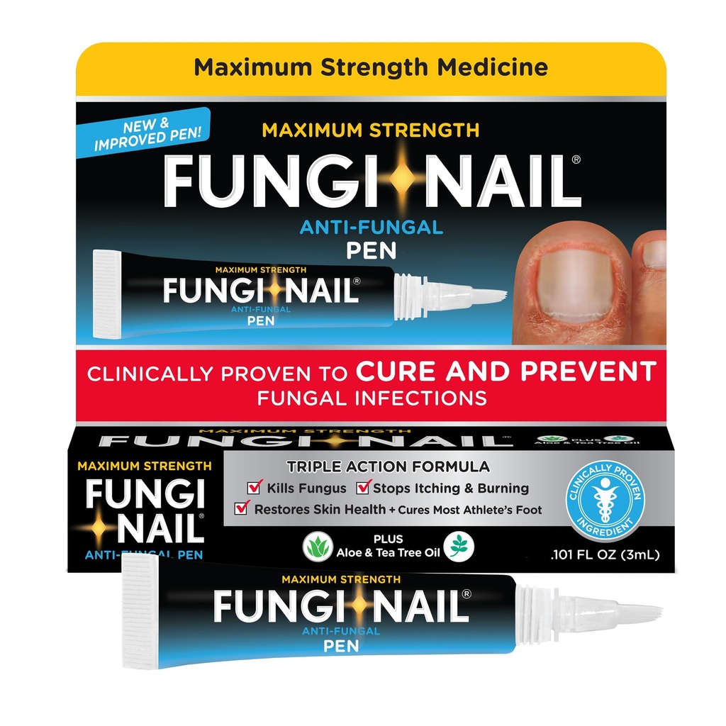 Fungi-Nail Pen aplikaator Kopsuvastane lahendus, tapab seened, mis võivad põhjustada küünte ja sportlaste jalgade tolnaftate ja kliiniliselt tõestatud seeninfektsioonide ravimiseks ja ennetamiseks, 0,101 Fl Oz (pakk 1)