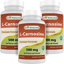 Best Naturals L-Carnosine 500 mg 100 Vcaps (100 Count (Pack of 3))