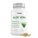 Orgaaniline Aloe Vera kapslid 20% Aloins Supplement - Pure Inner Leaf Gel Concentrate - Seedetrakti, Soolestiku Tervis, Nahk, Immune Support - 120 Count - Non-GMO, Gluteenivaba, Vegan