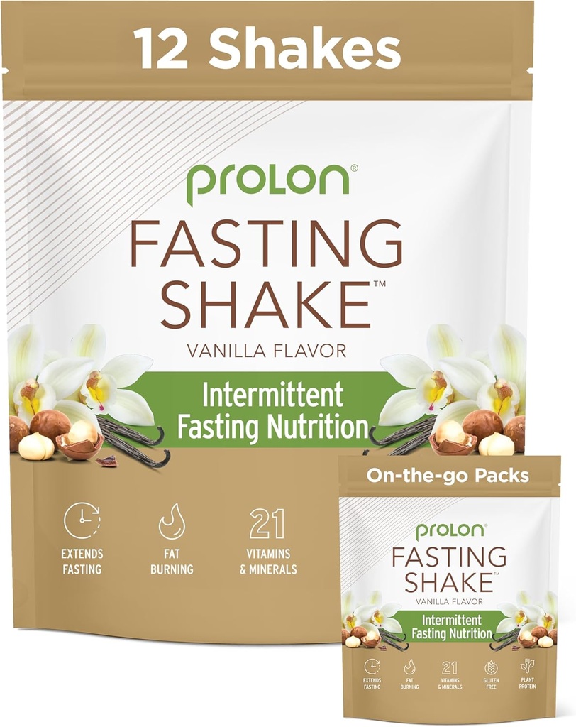 Proloni katkendlik paastujoogisegu | loksutatakse vahelduva paastumise korral | vitamiinid, kiudaine, taimepõhine valk, supertoidud | Keto, vegan, gluteenivaba, piimavaba | Vanilla, (12 ct)
