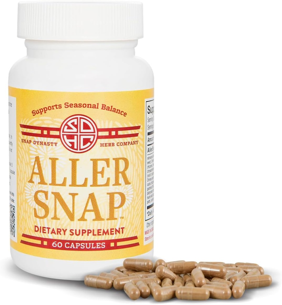 Snap Dünastia Aller Snap - 60ct Kapslid, Pakend 1 - Taimne Hooajaline Toetus Tervislik Histamiini Vastus, Histamiini Toetus Täiendavad, Vastunäidustused puuduvad