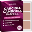 MONIER Garcinia cambogia plaastrid (pakk 60) - 100% looduslik plaaster naistele ja meestele - B12 ja kaaliumi - energia, fookus ja keha tugi - täiustatud valem