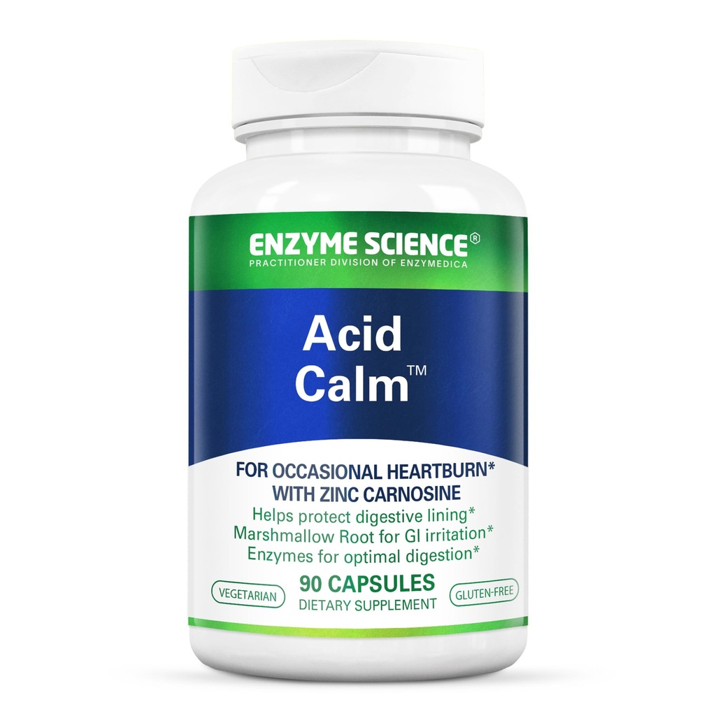 Ensüümiteadus Acid Calm, 90 kapslit – aeg-ajalt kõrvetiste ja seedehäirete jaoks – seedimisensüümi lisand – seedetrakti abi – taimsed kapslid