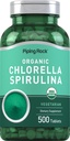 Piping Rock Chlorella Spirulina Orgaaniline | 500 tabletti | Taimsed pillid | Mitte-GMO, Gluteenivaba toidulisand
