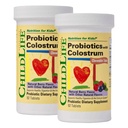 LAPSED ESSENTIALS ChildBiotics with Colostrum - probiootikumid lastele, probiootikumid seedetrakti tervisele, närimistables, laste probiootikumid, ternespiim lastele - looduslik marja, 92 tabletti (pakk 2)