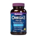 BlueBonnet Nutrition Omega-3 Brain Formula Natural Wild Püütud triglütseriidide vorm DHA 1000 mg EPA 210 mg, väga kontsentreeritud kognitiivse tervise ja heaolu tugilisa, Gluteenivaba softgel, kollane / selge, sidrun, 120 krahv
