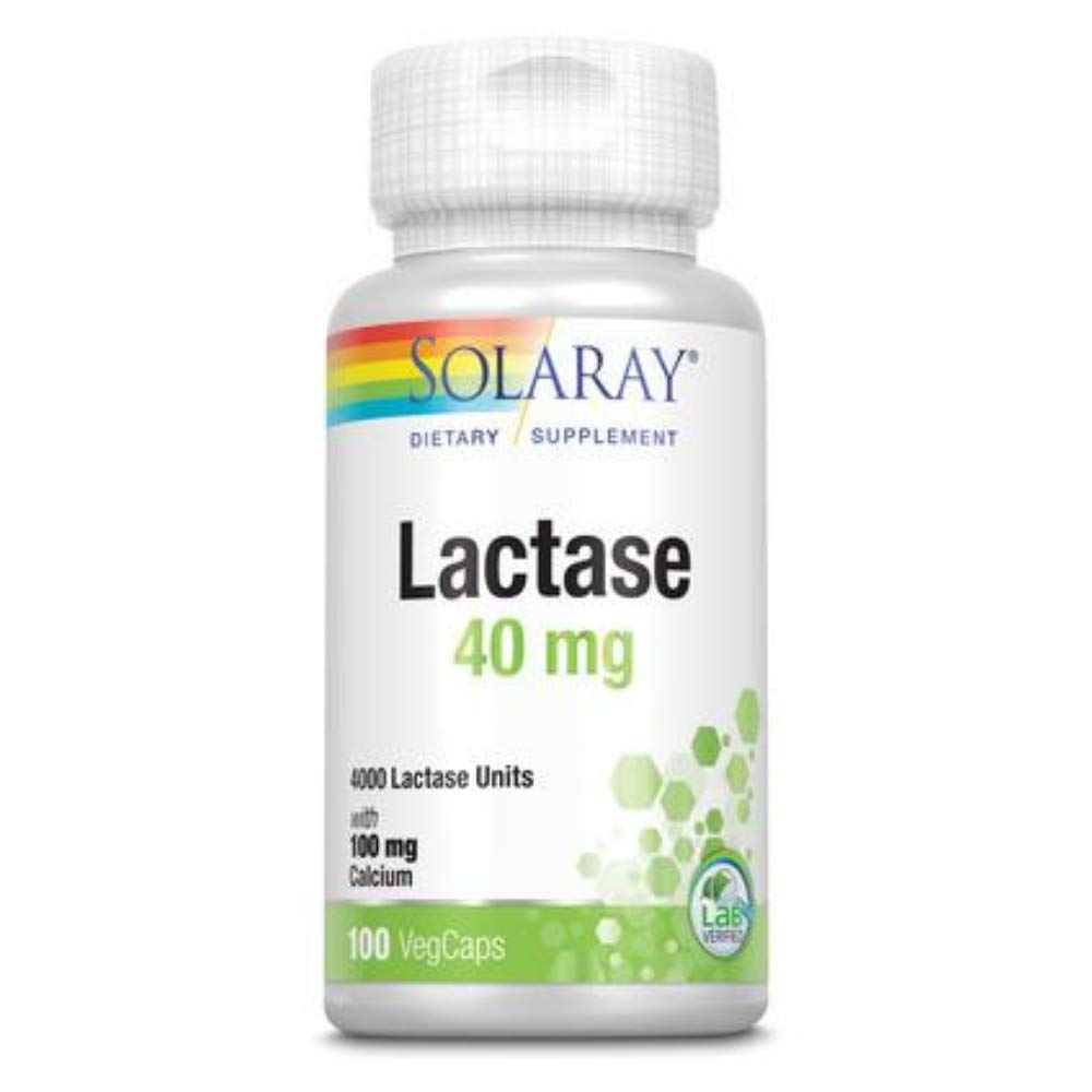 SOLARAY Laktaasi kapslid, 40 mg | 100 loend