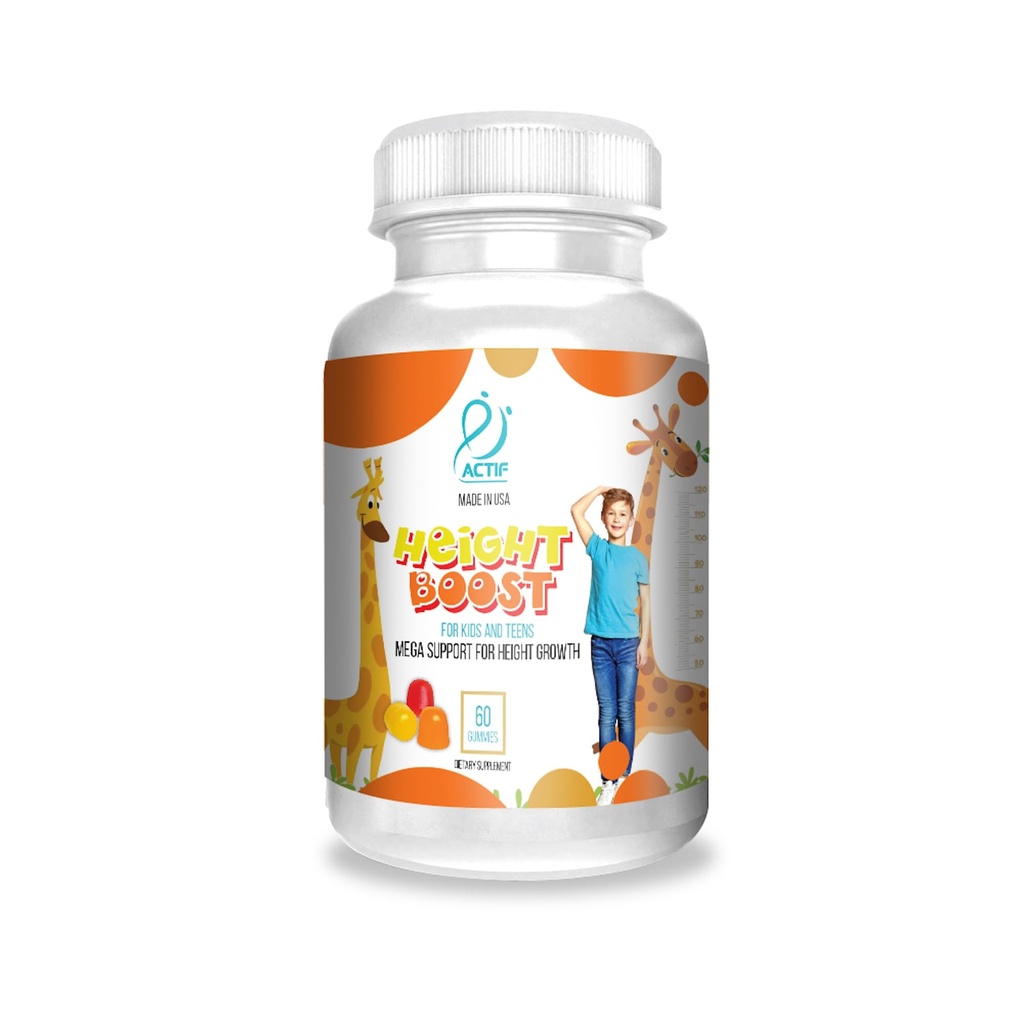 Actif Height Boost Mega toetus kõrgus kasvu 10 + tegurid, kõrgus täiendus lastele ja teismelistele, 60 Gummies, maasikamaitse, saada pikk kiire valem