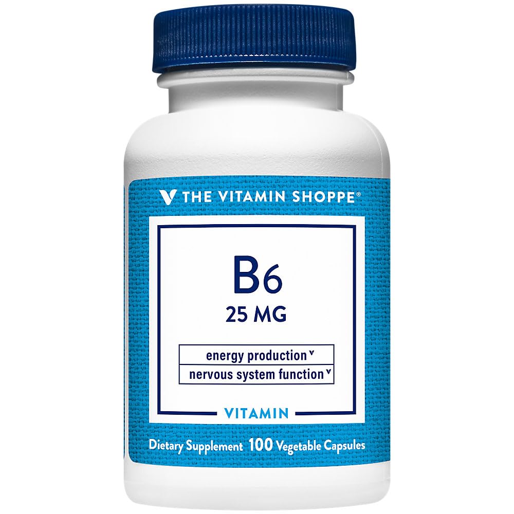 Vitamiin B6 a toetab energiatootmist 25 MG (100 köögiviljakapslit)