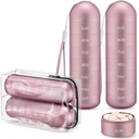 [2 Pack] Zannaki Metal Travel Pill Korraldaja, kaasaskantav veekindel iganädalane pillide karp, suur alumiiniumist legeeritud pillide korpuse konteiner, BPA tasuta 7-päevane meditsiinikorraldaja Vitamiini, täiendus