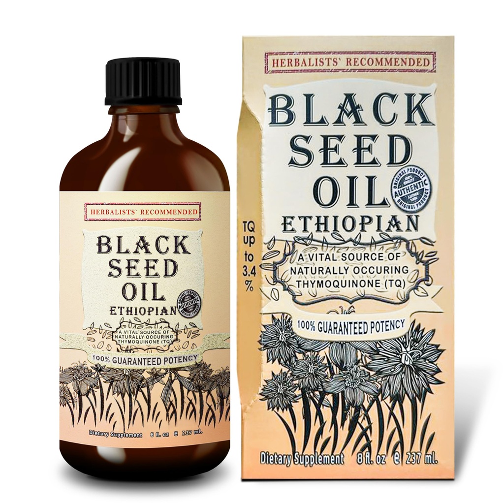 Musta seemne õli 8 oz - külmpressitud Etioopia must köömen Nigella Sativa, 3X tümokinoon, 100% puhas ja orgaaniline vedelik klaaspudelis - toetab immuunsüsteemi, juuste ja naha tervist