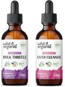 Wild & Organic Milk Thistle Tinktuur 2 fl oz & Maks Cleanse Tinktuur 2 fl oz