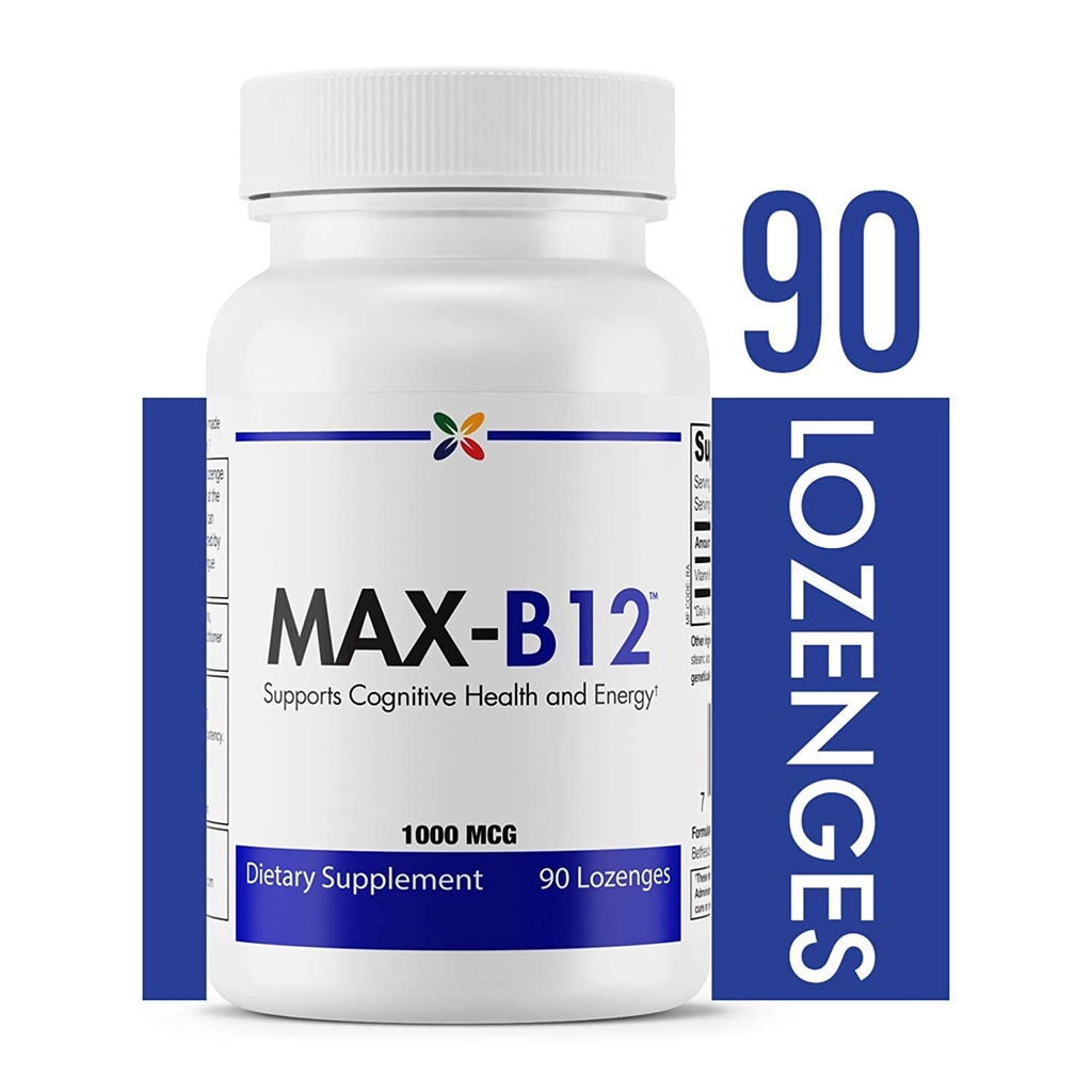 Lõpetage vananemine nüüd - MAX-B12 mahud 1000 MCG - Vitamiin B12 1000mcg - Immuunsüsteemi tugi, looduslik energia ja aju tugilisand - toetab stressi leevendamise määrust - loomulik uneabi - 90 söögikorda