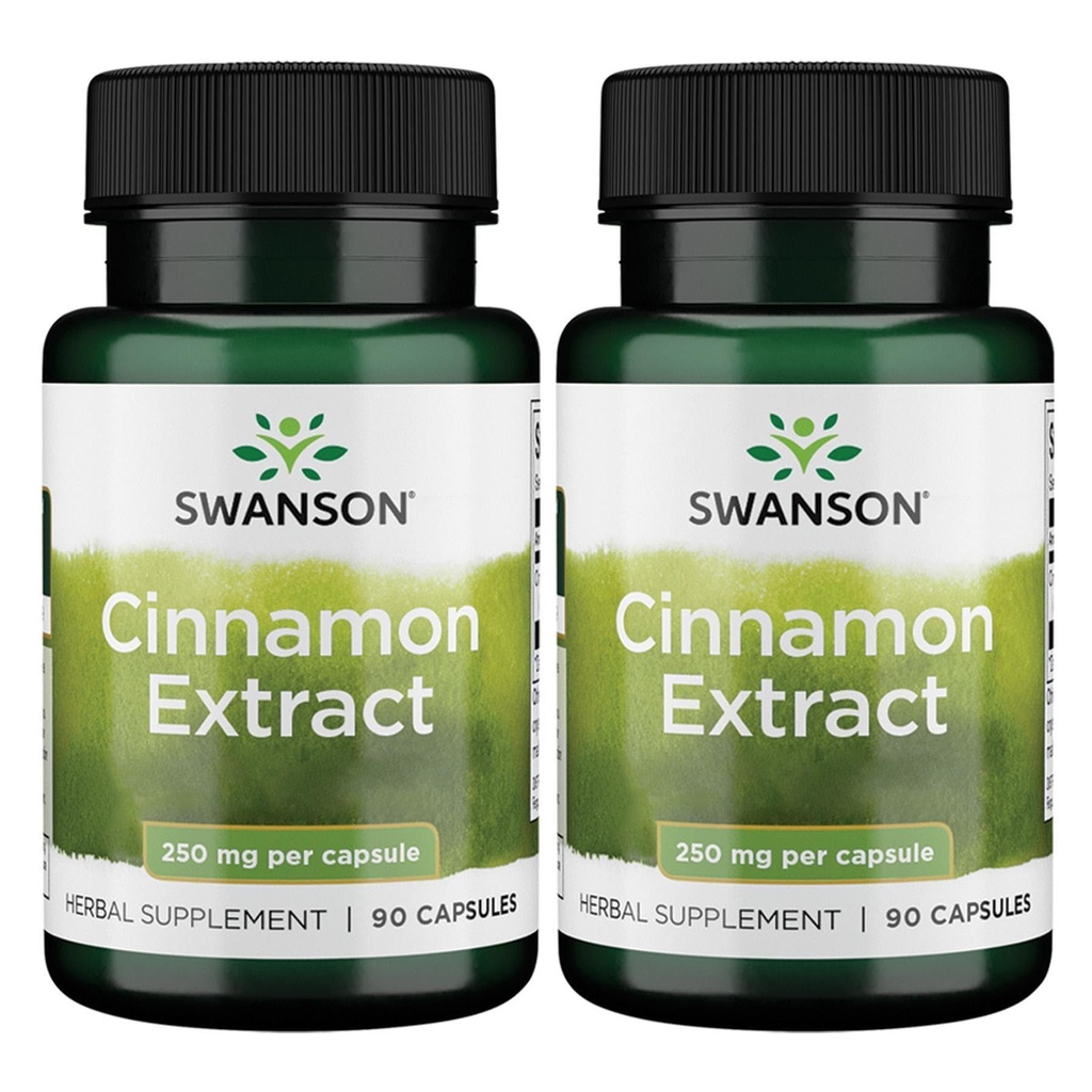 Swanson Cinnamon Extract (250mg, 90 Capsules) (2 Pack)