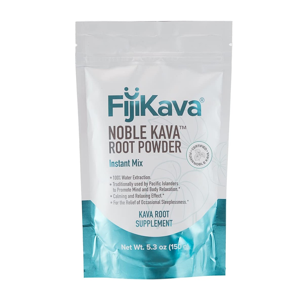 FijiKava Instant Kava Powder 150g – Premium Kava Root Pulber kõrge katalaktoonisisaldusega – Looduslik lõõgastusvahend rahulikkuse, stressi leevendamise ja unetugi – Lihtne segu