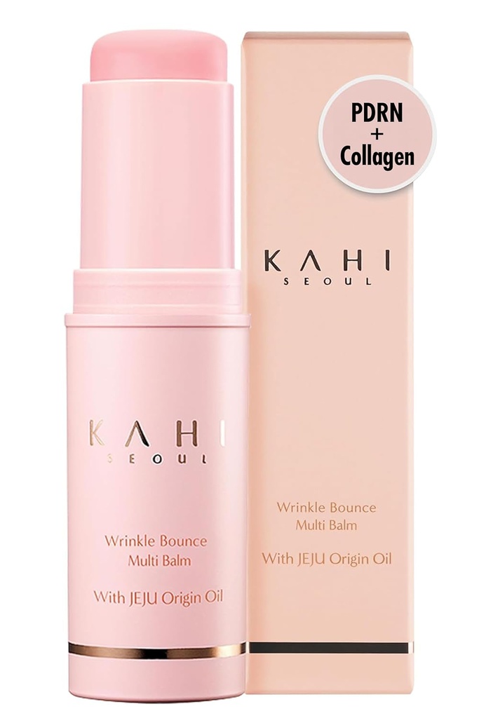 KAHI Wrinkle Bounce Multi Balm Stick | PDRN Collagen Wrinkle Stick | Korean Skin Care |All-in-One Hydrating Lip Balm Eye Cream Neck Cream Make Up Base & Face Mist Niiskus Balm