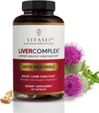 VITASEI Maksapuhastus Detox & Repair , Maksakompleks W / piimaohaka ekstrakt , gartsiinia , kurkumiin C3, taimsete toidulisandite toetamine , Detox Formul naistele ja meestele , 60 kapslit