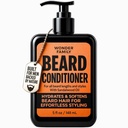 Beard Conditioner for Men – Leave in Conditioner & Softener with Biotin Aloe Vera & Collagen – niisutav kreem jämedatele kuivadele juustele – Habe ja naha konditsioneer – Sandalwood Scent Care for Black Men