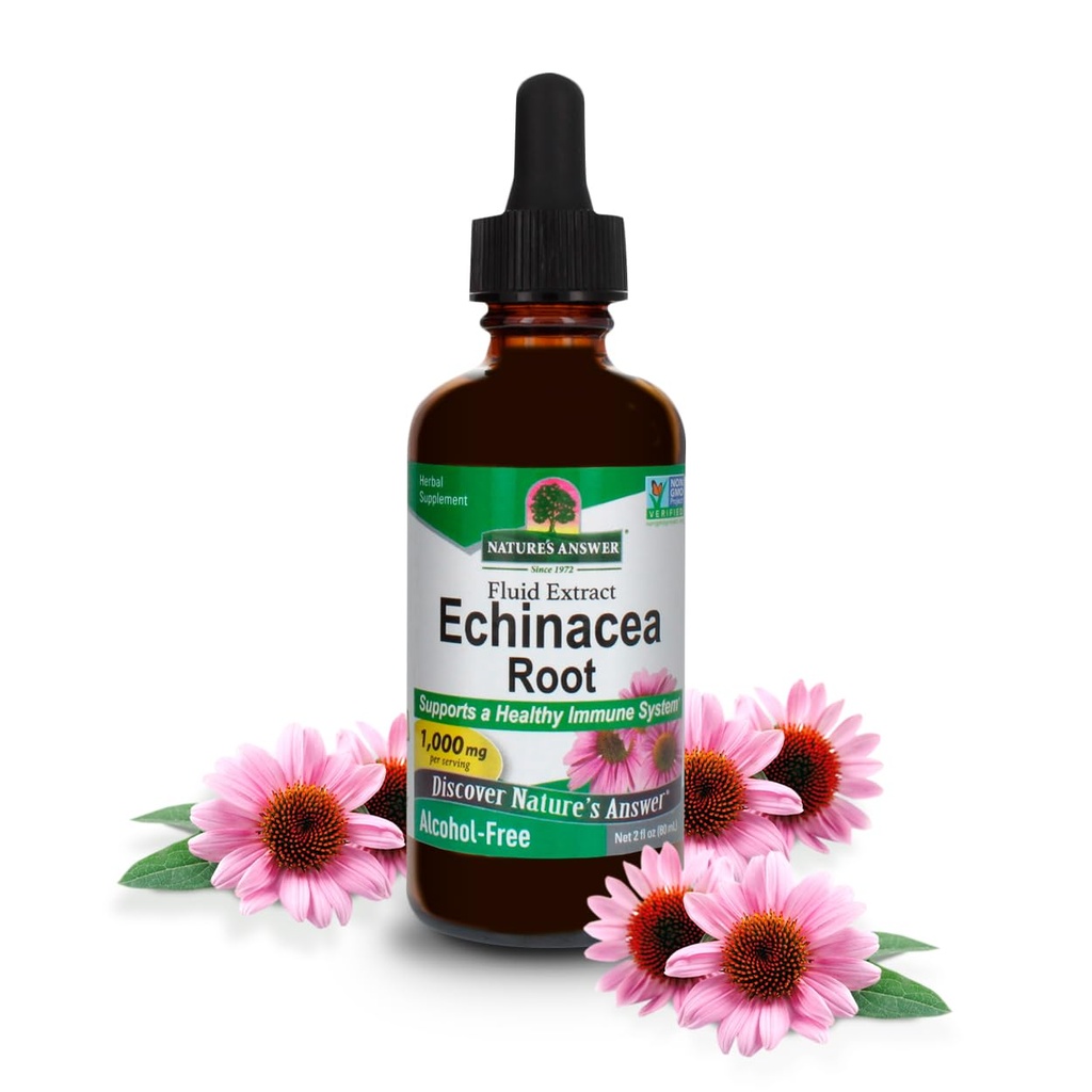 Looduse vastus Echinacea ekstrakt | toetab tervislikku immuunsüsteemi | Vegan, gluteenivaba, alkoholivaba, mitte-GMO ja Kosher sertifitseeritud | 2oz