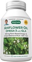ANDREW LESSMAN Ahiflower Omega-3 koos GLA - 60 Softgels - unikaalselt tasakaalustatud, taimepõhine allikas asendamatu Omega-3 rasvhappeid. Ei mingeid kõhuhäireid, saasteaineid ega elavhõbedat. Lihtne alla neelata