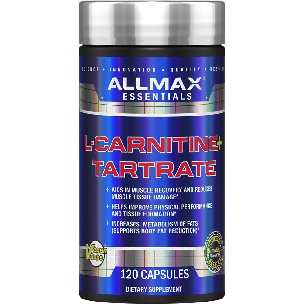 ALLMAX Nutrition L- Karnitiin + Tartraat, 120 kapslit