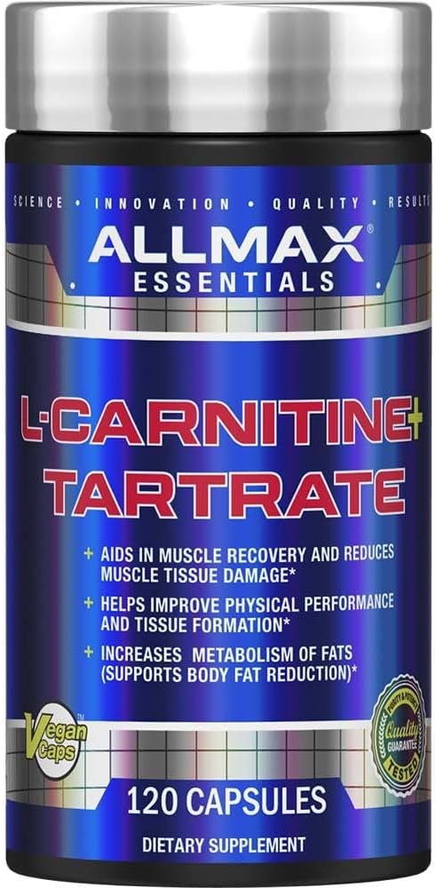 ALLMAX Nutrition L- Karnitiin + Tartraat, 120 kapslit
