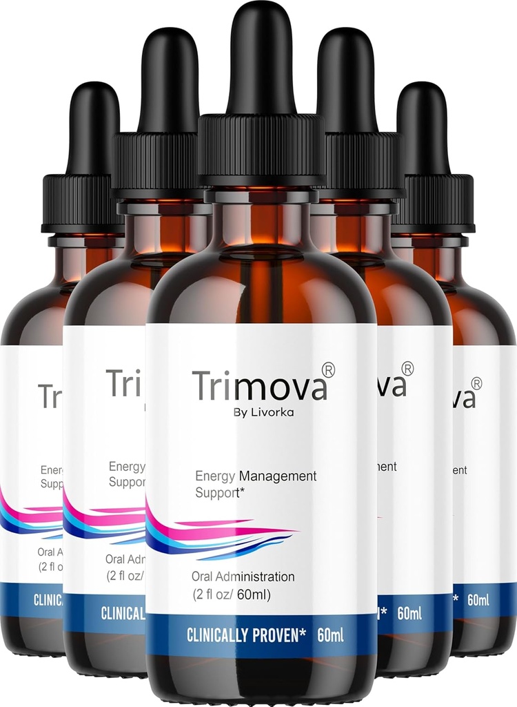 (5 Pack) Trimova Vedelad tilgad , Trimova tilgad Täpsem valem , TrimovaDrops Vitamiin , TrimovaDrops Metaboolne , TrimovaDrops Metabolism 5 pudelit 150 päeva