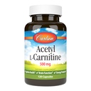 Carlson - Atsetüül L-karnitiin, 500 mg, kognitiivne tervis, ajufunktsioon ja energiatootmine, 120 kapslit