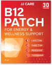 JJ CARE B12 Patch (pakk 30), isekleepuv looduslik segu aktuaalne päevane B12 energiapakid, 1 kuu pakkumine