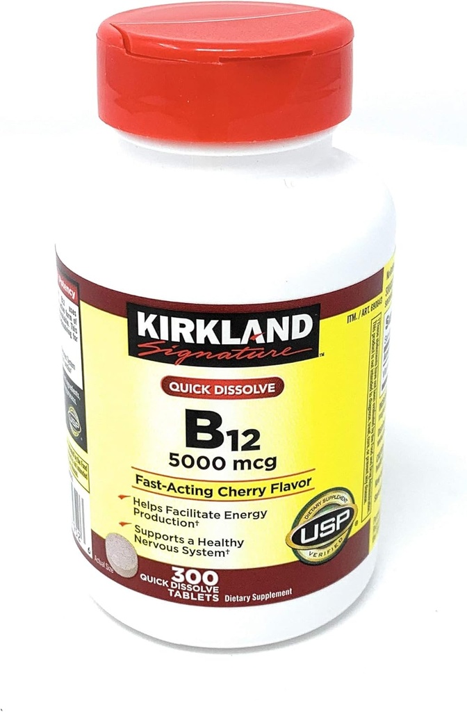 Kirkland Allkiri Kiire lahustamine B-12 5000 mcg, 300 tabletti