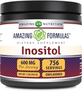 Hämmastavad valemid Inositooli pulbri lisand | 600 Mg serveerimise kohta | Maitsestamata | 1 Lb (454 Grams) | Mitte-GMO | Gluteenivaba | Valmistatud USAs