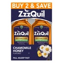 ZzzQuil Vedel uneabi, rahustav uni, difenhüdramiin 50mg HCl, kummel Honey maitsestatud, öine uneabi vedelik, uneabivahendid täiskasvanutele, 2 Pack, 24 FL OZ
