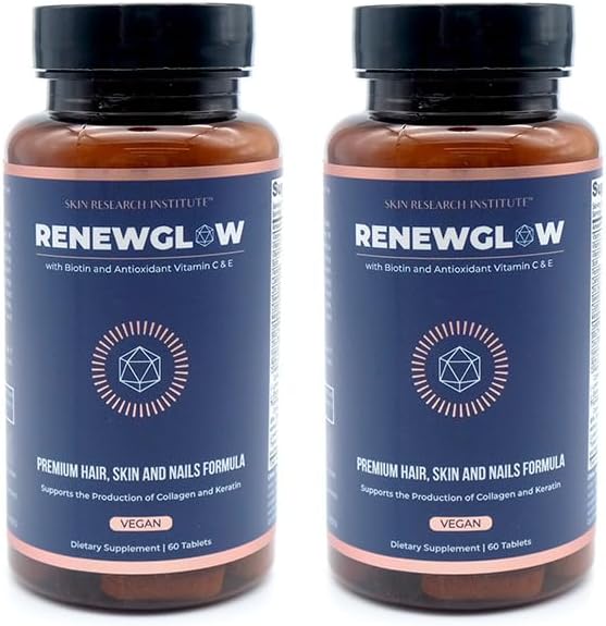 SRILabs Renewglow Biotin 5000mcg juuste kasvu täiendus naistele 40 Plus - Gotu Kola vitamiin E, C tsink tervetele juustele, nahale ja küüntele - 27 ilu parandavate toitainetega