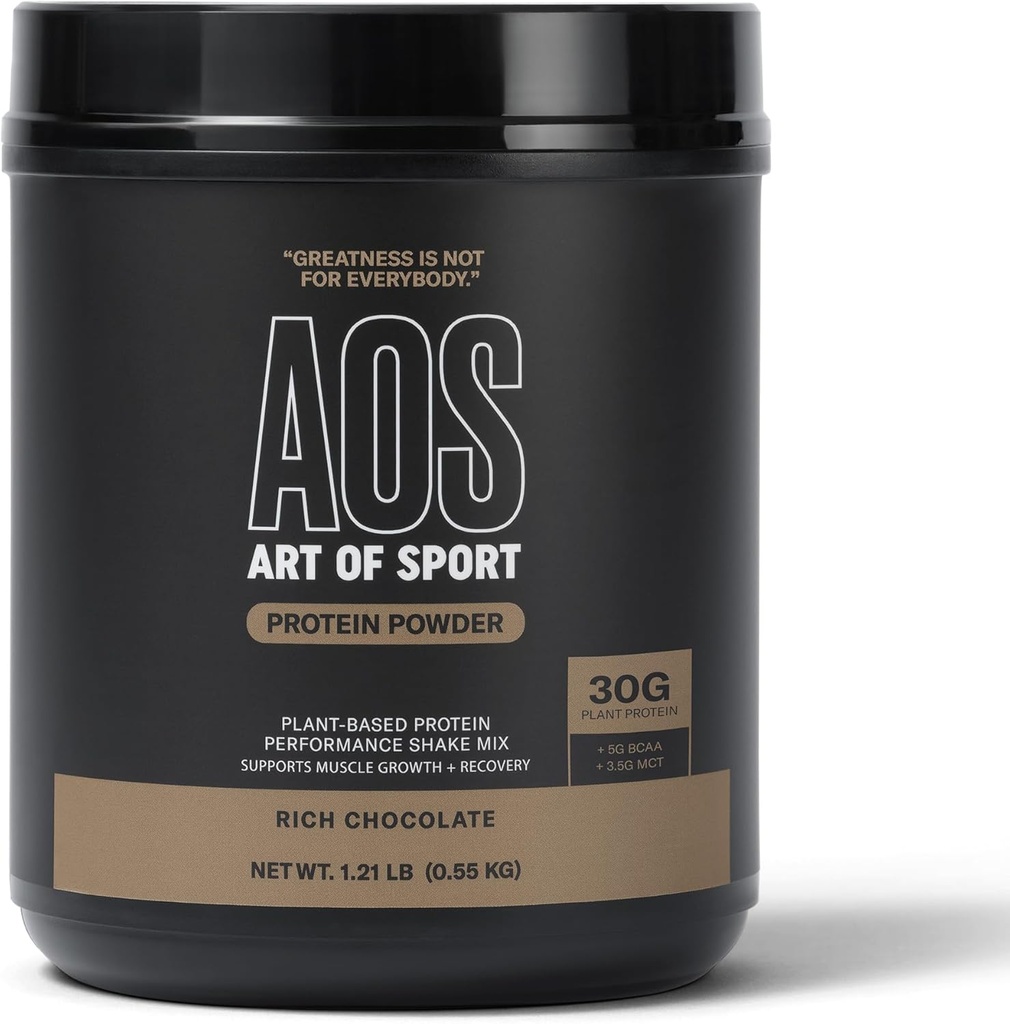 Kunst Sport 30g Valgupulber, Šokolaad, Valk Sportlastele, Taimne, Piima Ja Gluteenivaba, 0g Suhkur, 5g BCAA, 3,5g MCT, 1.21lb tuub