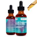 Maksatoetus & NAC, tsink - 2 fl oz Vedeliktilgad piimaohaka, Dandelioni juure, siguri, kurkumi, peedi juure, Chanca Piedra - maksa puhastamise ja detoxi lisandiga