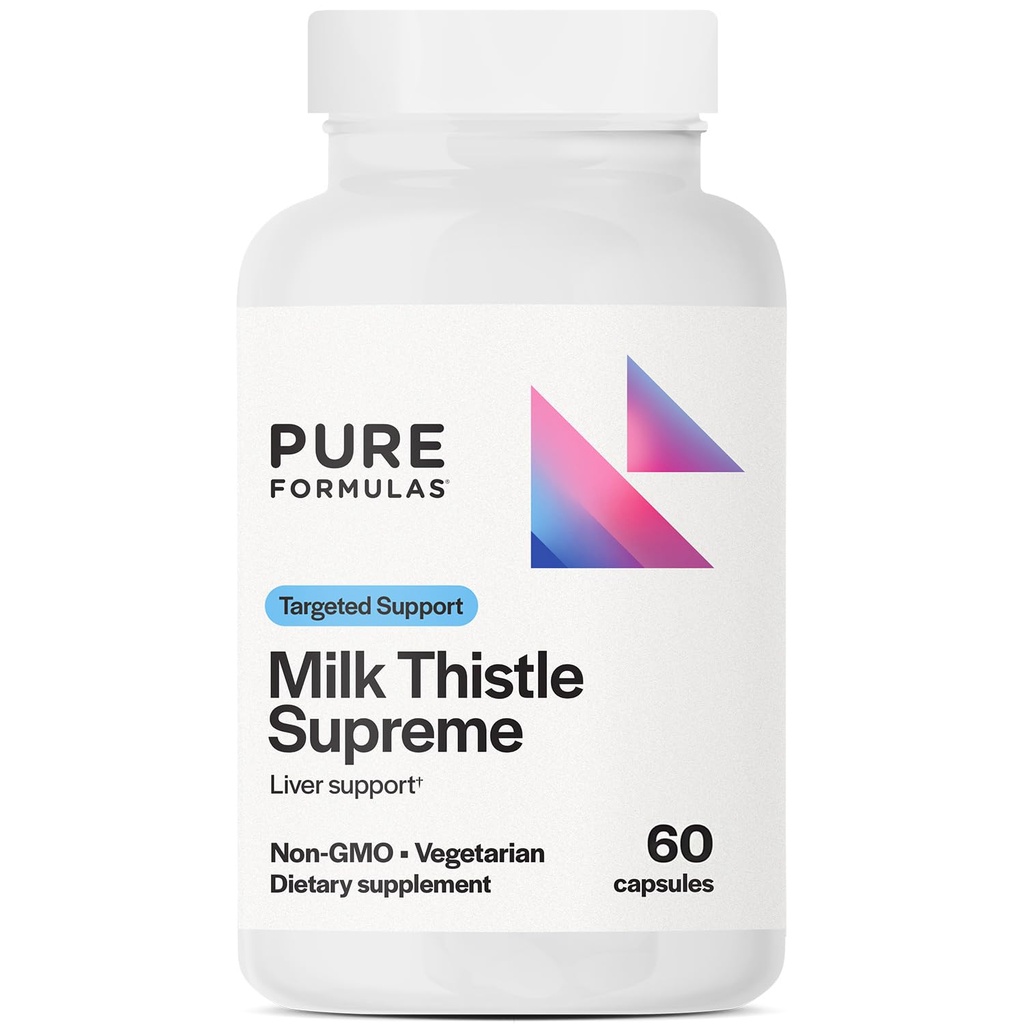 PureFormulas Piimaohakas Ülem 250 mg - Maksa tervis ja antioksüdantide tugi - Mitte-GMO taimetoitlased kapslid - 60 loend