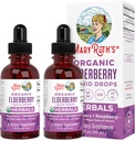 Elderberry Syrup | USDA Organic Elderberry | Sugar Free Adults & Kids Immune Support Supplement for Ages 1+ | Clean Label Project Verified, Vegan, Non-GMO, Gluteenivaba | 1 Fl Oz (2 Pack)