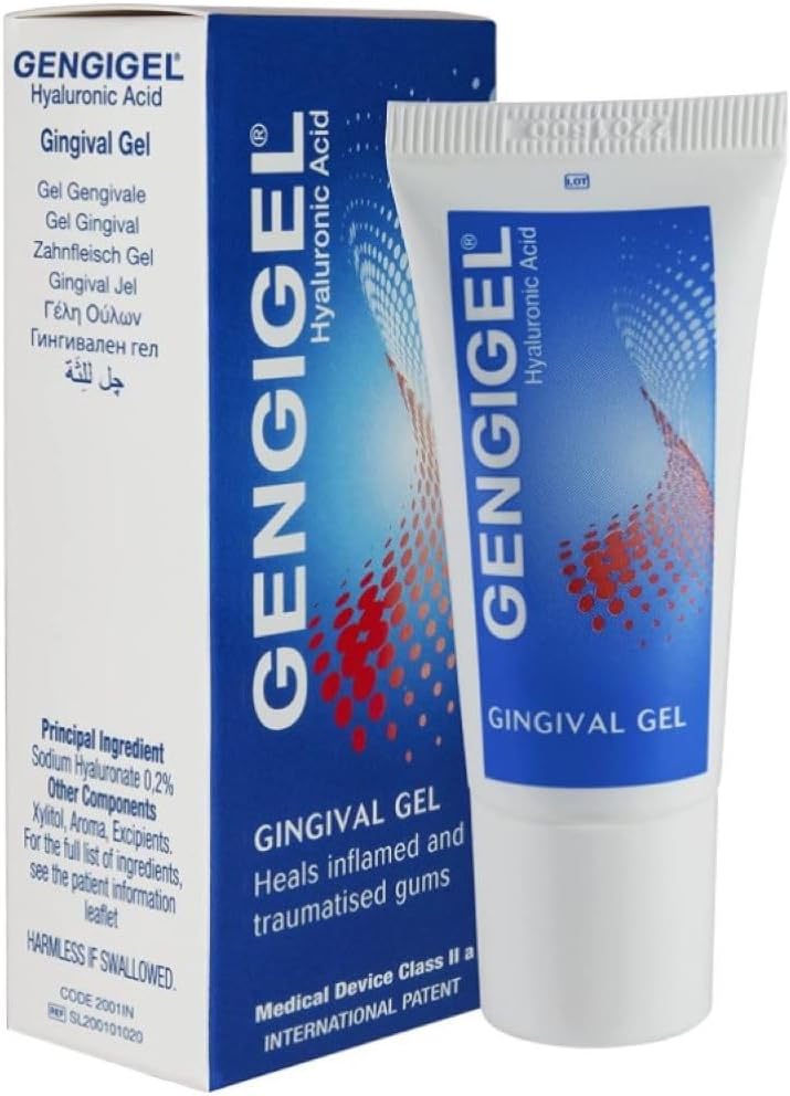 Gengigel Hüaluroonhape Suu ja Gum Ebamugavus (20 ml), Soothes Irritation, soodustab loomulikku paranemist & kaitseb Delikaatne suukaudne kude, ei parabeen või SLS, Vegan & Kosher